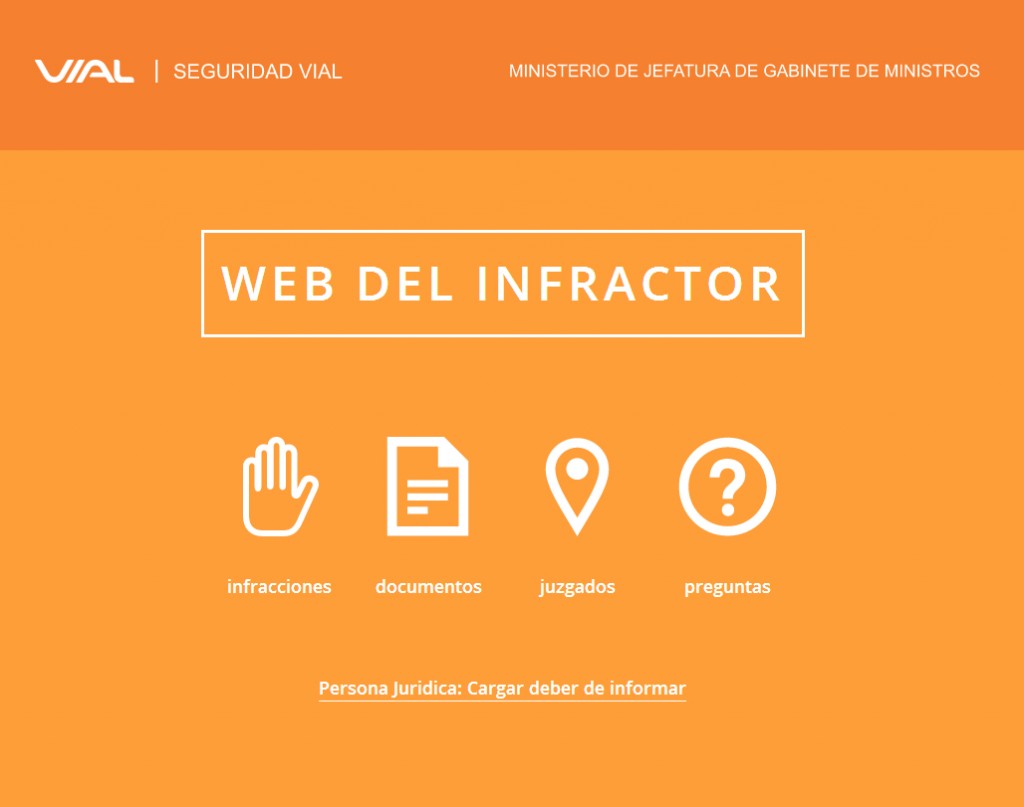 Web del infractor Argentina